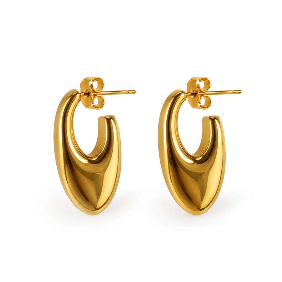 Ribbon Hoop — 316L stainless steel, PVD gold plated